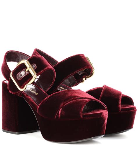 prada shoes mid heel red|Prada flat heel shoes.